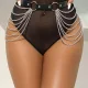  CINTURON DE CADENAS CUERO NEGRO TALLA ÚNICA - SUBBLIME 