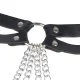  CINTURON DE CADENAS ANILLAS CUERO NEGRO TALLA ÚNICA - SUBBLIME 