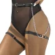  ARNÉS FORMA CINTURON CUERO NEGRO TALLA ÚNICA - SUBBLIME 