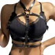  ARNÉS DE PECHO ANILLAS DE CUERO NEGRO TALLA ÚNICA - SUBBLIME 