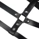  ARNÉS DE PECHO ANILLAS DE CUERO NEGRO TALLA ÚNICA - SUBBLIME 