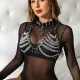  ARNÉS SUJETADOR Y COLLAR CON CADENAS TALLA ÚNICA - SUBBLIME 
