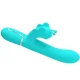  VIBRADOR RABBIT MULTIFUNCIÓN 4 EN 1 MARIPOSA VERDE AGUA - PRETTY LOVE 