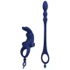  AYAD ANILLO VIBRADOR RABBIT CON PLUG AZUL - PRETTY LOVE 
