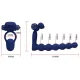  AJMAL ANILLO VIBRADOR CON PLUG AZUL - PRETTY LOVE 