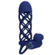 GIANN ANILLO VIBRADOR CON FUNDA DE SILICONA AZUL - PRETTY LOVE 