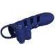  ALTAF ANILLO VIBRADOR CON FUNDA DE SILICONA AZUL - PRETTY LOVE 
