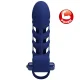  ALTAF ANILLO VIBRADOR CON FUNDA DE SILICONA AZUL - PRETTY LOVE 