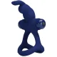  LUCHITO DOBLE ANILLO VIBRADOR RABBIT AZUL - PRETTY LOVE 