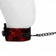  COLLAR CON CORREA 105 CM DE ENCAJE CON CINTURÓN DE CUERO REAL 44 X 5.5 CM - KINK 