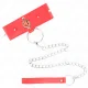  COLLAR CON CORREA 65 CM CUELLO DE DIAMANTES ROJO AJUSTABLE 3551 CM X 7 CM - KINK 