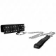  COLLAR CON CORREA 65 CM CON TACHUELAS PLATEADAS MODELO 1 AJUSTABLE 3643 CM X 5 CM - KINK 