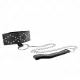  COLLAR CON CORREA 65 CM CON TACHUELAS PLATEADAS MODELO 3 AJUSTABLE 3643 CM X 5 CM - KINK 