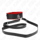  COLLAR CON CORREA 116 CM DE PIEL ROJO AJUSTABLE 4048 CM X 6 CM - KINK 
