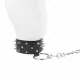  COLLAR CON CORREA 65 CM CON TACHUELAS PLATEADAS MODELO 5 AJUSTABLE 3643 CM X 5 CM - KINK 
