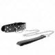  COLLAR CON CORREA 65 CM REMACHE ANILLA NEGRO AJUSTABLE 3650 CM X 3.8 CM - KINK 