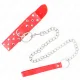  COLLAR CON CORREA 65 CM REMACHE ANILLA ROJO AJUSTABLE 3650 CM X 3.8 CM - KINK 
