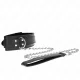  COLLAR CON CORREA 65 CM HEBILLAS PLATEADAS AJUSTABLE 3346 CM X 5.5 CM - KINK 