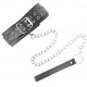  COLLAR CON CORREA 65 CM HEBILLAS PLATEADAS AJUSTABLE 3346 CM X 5.5 CM - KINK 