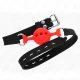  MORDAZA 55 x 2 CM DE BOLA 4 CM DE SILICONA COMPLETA TALLA S ROJO AJUSTABLE 3551 CM - KINK 