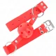  MORDAZA DE BOLA 4.5 CM DURA HUECA ROJO COMPLETA 62 x 2 CM - KINK 