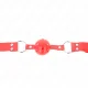  MORDAZA DE BOLA 4.5 CM DURA HUECA ROJO COMPLETA 62 x 2 CM - KINK 