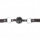 MORDAZA DE BOLA 4.5 CM NEGRA DURA HUECA MODELO 2 65 x 2.5 CM - KINK 