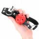  MORDAZA DE BOLA 4 CM TRANSPIRABLE CON DOBLE REMACHE ROJO 62 x 2.5 CM AJUSTABLE 4258 CM - KINK 