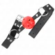 MORDAZA DE BOLA 4 CM TRANSPIRABLE CON DOBLE REMACHE DE CUERO 62 x 2.5 CM AJUSTABLE 4258 CM - KINK 
