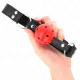  MORDAZA DE BOLA 4 CM TRANSPIRABLE CON DOBLE REMACHE DE CUERO 62 x 2.5 CM AJUSTABLE 4258 CM - KINK 