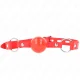  MORDAZA DE BOLA 4 CM TPE CON CANDADO ROJO 60 x 2 CM - KINK 