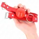  MORDAZA DE BOLA 4 CM TPE CON CANDADO ROJO 60 x 2 CM - KINK 
