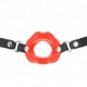  MORDAZA LABIAL 8 CM CON CORREA DE POLIPIEL ROJO 63 x 2 CM AJUSTABLE 3958 CM - KINK 
