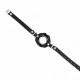  MORDAZA LABIAL 8 CM CON CORREA DE POLIPIEL NEGRO 63 x 2 CM AJUSTABLE 3958 CM - KINK 