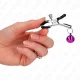 PINZAS PARA PEZONES CON CAMPANILLA VIOLETA 6 CM - KINK 