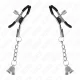  PINZAS PARA PEZONES CON COLGANTE DE CAMPANA PLATEADO 6 CM - KINK 