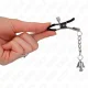  PINZAS PARA PEZONES CON COLGANTE DE CAMPANA PLATEADO 6 CM - KINK 