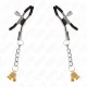  PINZAS PARA PEZONES CON COLGANTE DE CAMPANA DORADO 6 CM - KINK 