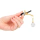  PINZAS PARA PEZONES DORADAS CON COLGANTE DE VIDRIO 6 CM - KINK 