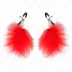  PINZAS PARA PEZONES CON PLUMA ROJO 7 CM - KINK 