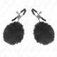  PINZAS PARA PEZONES CON POMPÓN NEGRO 6 CM - KINK 