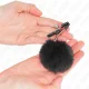  PINZAS PARA PEZONES CON POMPÓN NEGRO 6 CM - KINK 