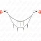  PINZAS PARA PEZONES CON CADENA DE PÚAS 30 CM - KINK 