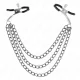  PINZAS PARA PEZONES CON TRIPLE CADENA NEGRO 20/23/28 CM - KINK 