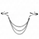 PINZAS PARA PEZONES CON TRIPLE CADENA NEGRO 20/23/28 CM - KINK 