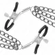  PINZAS PARA PEZONES CON TRIPLE CADENA NEGRO 20/23/28 CM - KINK 
