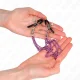  PINZAS PARA PEZONES CON TRIPLE CADENA VIOLETA 20/23/28 CM - KINK 