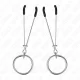  PINZAS PARA PEZONES FINA CON ARO PLATEADO 7 CM - KINK 
