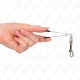  PINZAS PARA PEZONES FINA CON GANCHO PLATEADO 7 CM - KINK 