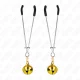  PINZAS PARA PEZONES FINA CON CASCABEL DORADO 7 CM - KINK 